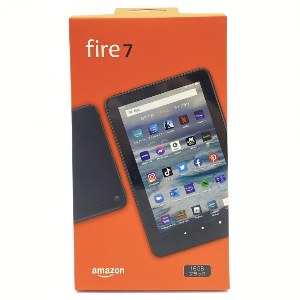 【中古】【開封】Amazon Fire 7 第12世代 16GB 2022年発売モデル ブラック タブレットPC[95]