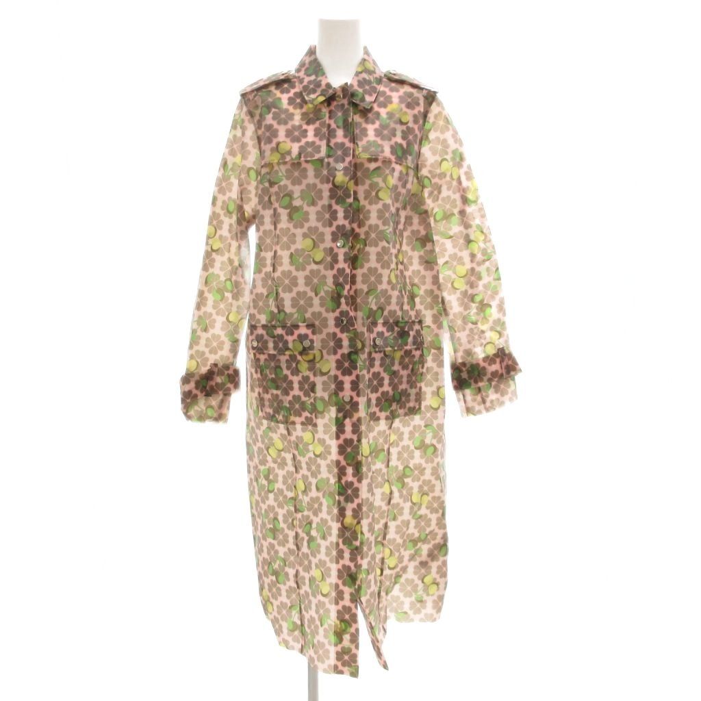 ケイトスペード KATE SPADE タグ付き フラワー チェリー Flower Cherry レインコート ステンカラー 四つ葉のクローバー 0 マルチカラー NJMUB319 |GV GY19