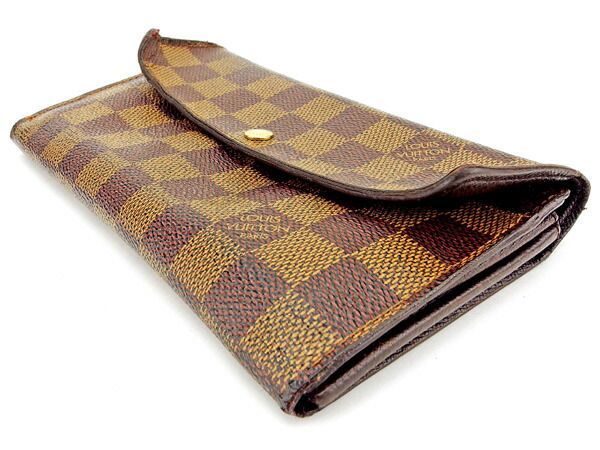 美品✨️ルイヴィトン　ダミエ　エベヌ　ポシェット　ポルトモネ　クレディ　長財布 ルイヴィトン ダミエ エベヌ ポシェット・ポルト モネ クレディ