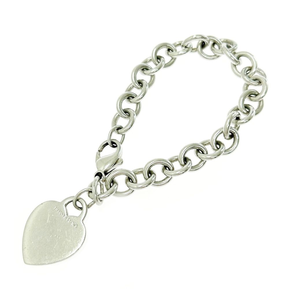 【】TIFFANY&Co. ティファニー シルバー ハートタグ ブレスレット 33.7g 925刻印 408057 ブレスレット