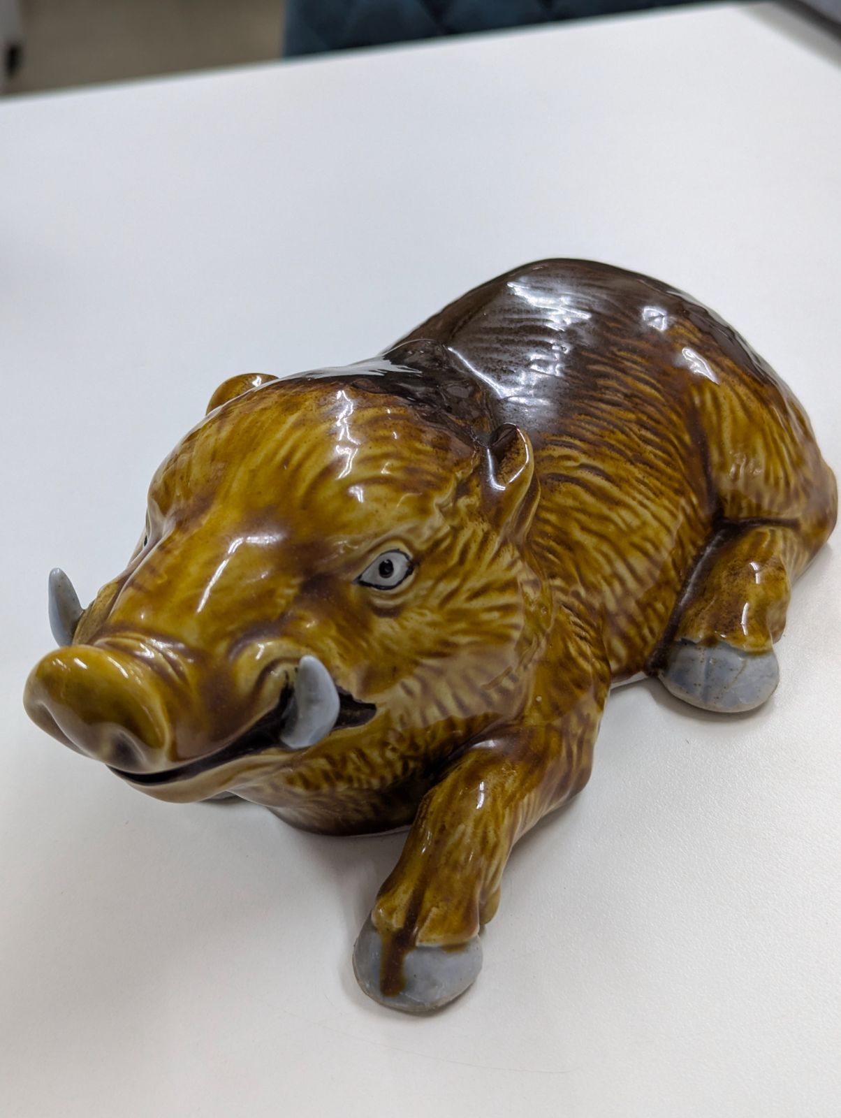九谷焼　浅蔵五十吉　人間国宝　干支　亥 浅蔵五十吉 九谷焼 イノシシ置物 九谷焼浅蔵五十吉人間国宝