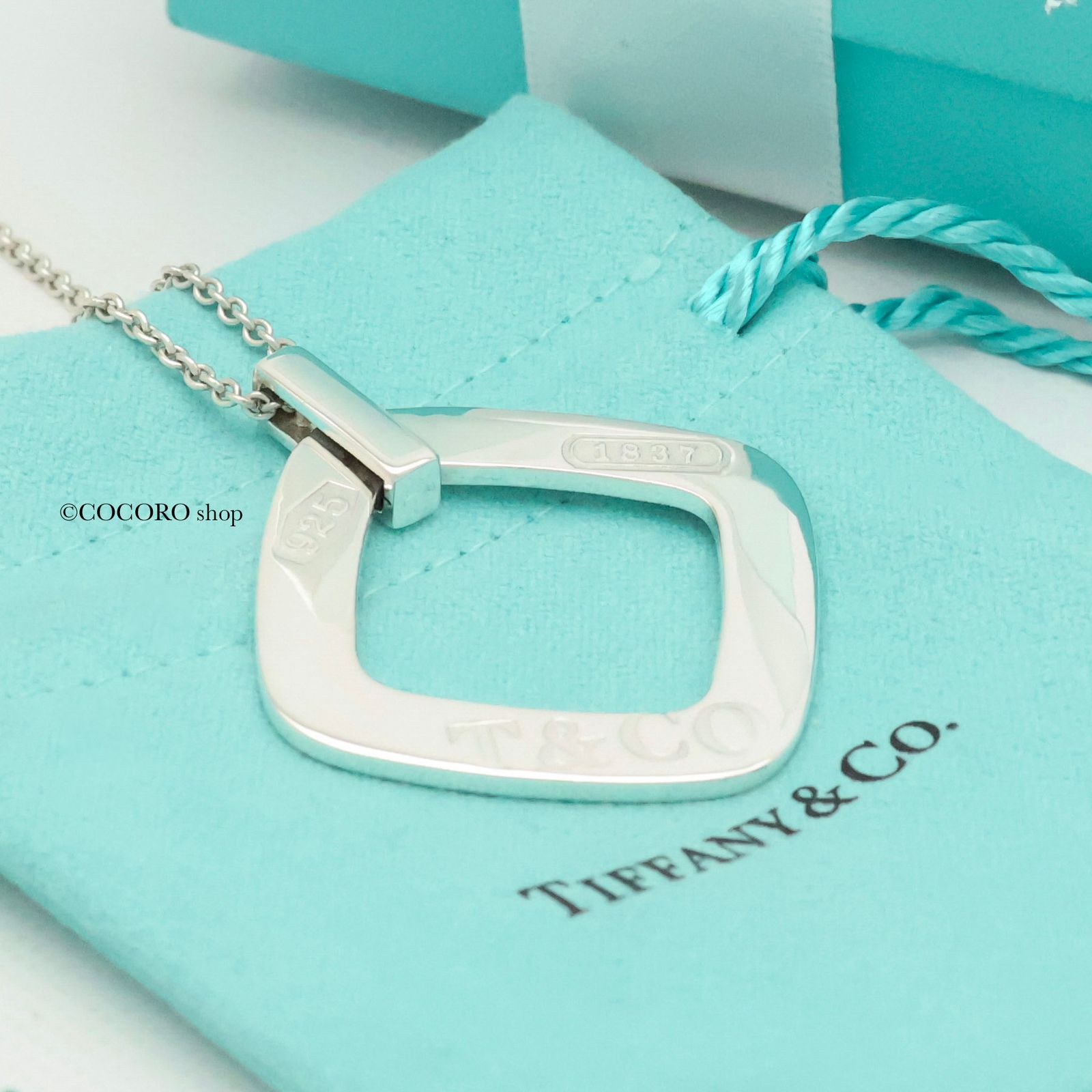 ティファニー TIFFANY 1837 モンタージュ スクエア キーホルダー TIFFANY&Co. ティファニー キーホルダー レディース 1837
