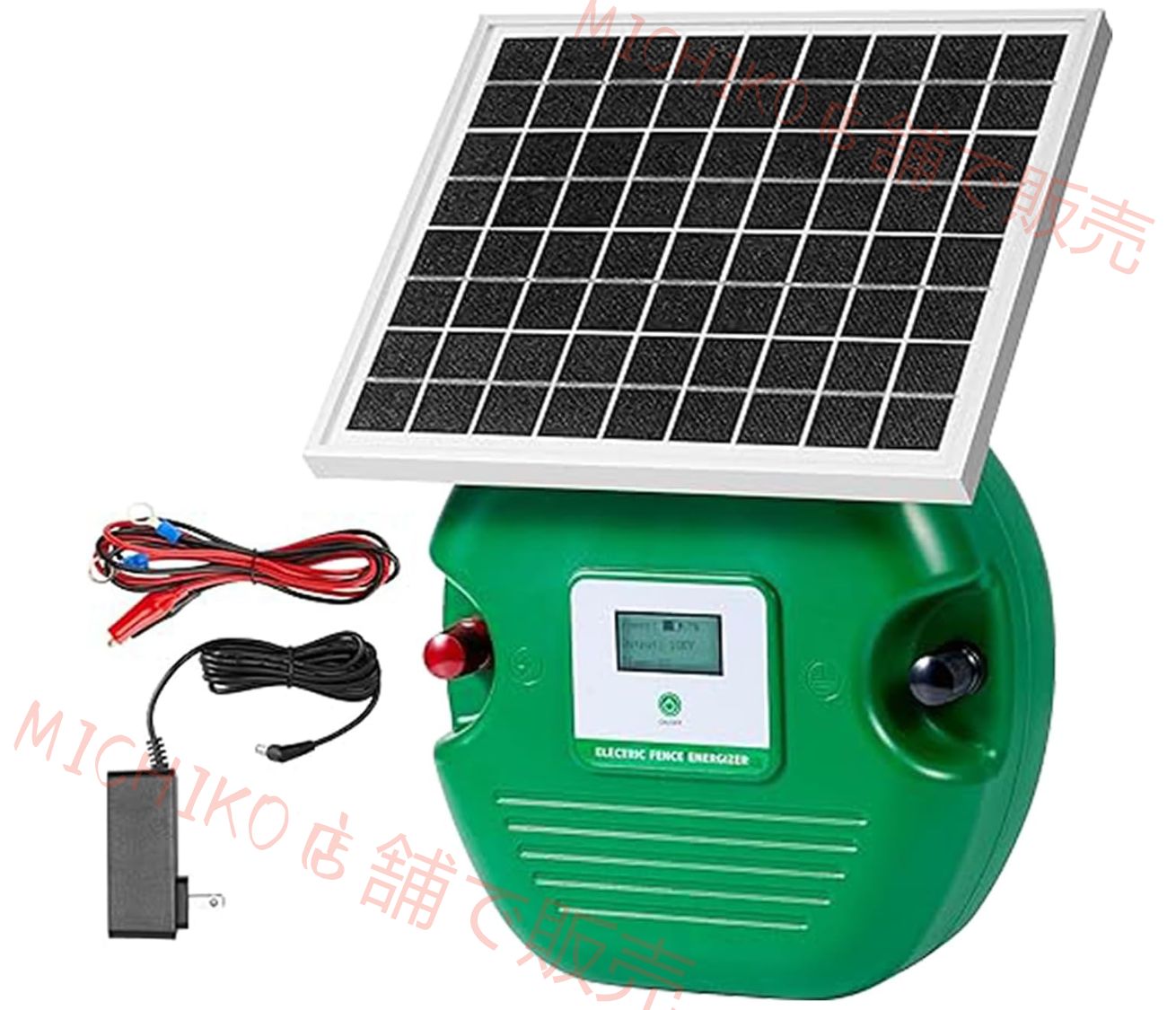 ソーラー電気柵 エリアシステム ハイパワー 10KV高電圧 IP65防水 デュアル電源 大容量リチウム電池搭載 スマートモニタリング対応 農場 牧場 家庭菜園用 動物侵入防止柵