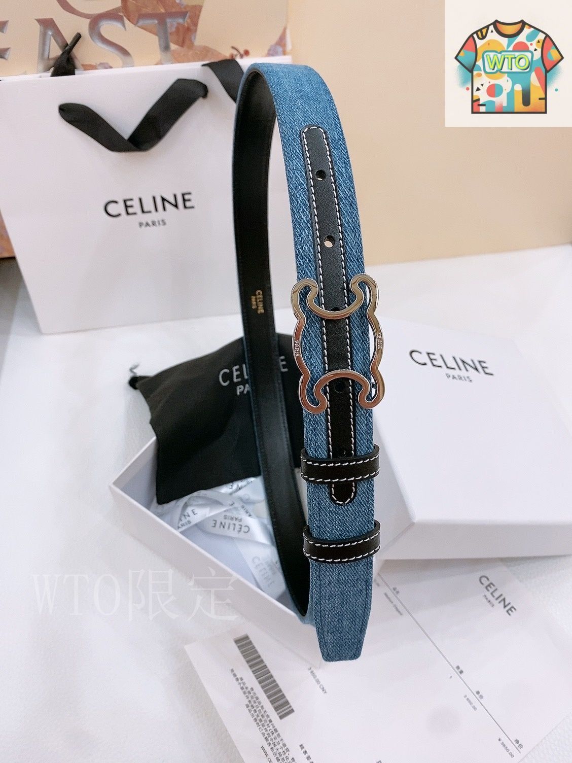 今日特価】Celine セリーヌ 24 中号 デニムベルト-2 - メルカリ