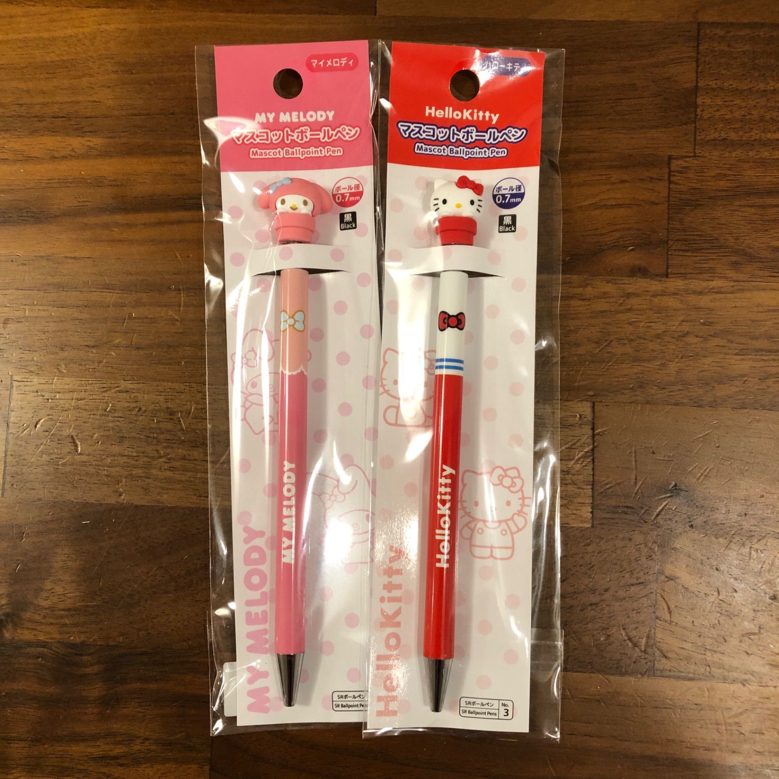 サンリオ ハローキティ マイメロディ ボールペン2本セット まる