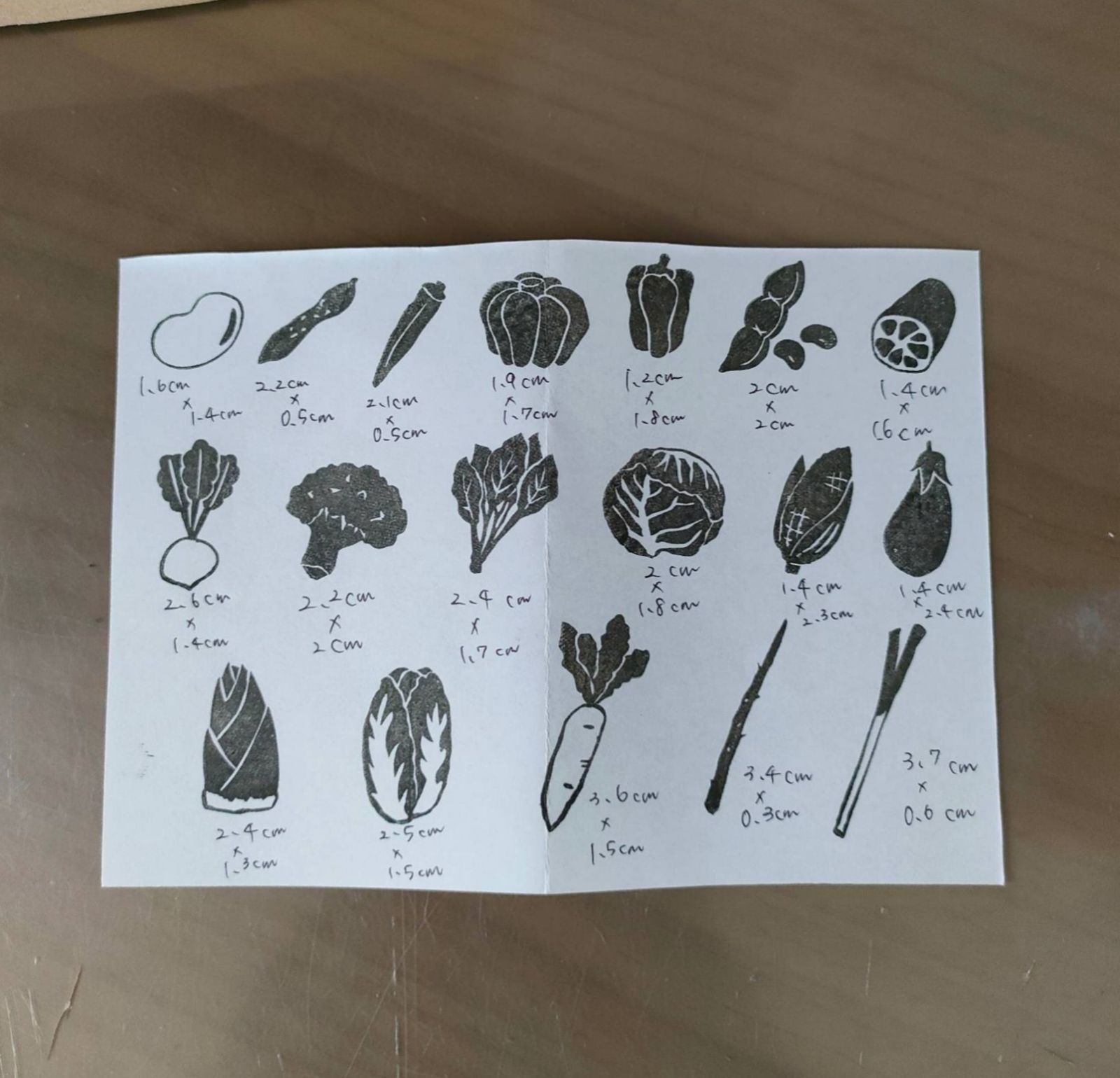 選べる2個》お野菜はんこ 消しゴムはんこ - メルカリ