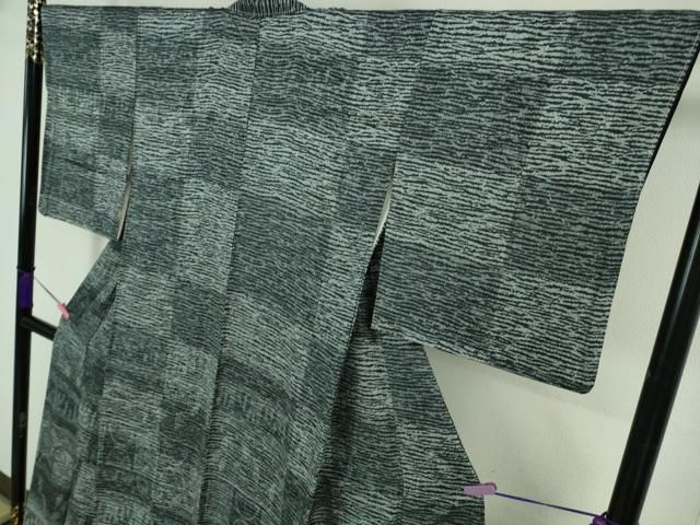 平和屋着物■極上　染色の魔術師　染乃座・大久保玄才 そめのざ玄才 訪問着 変わり市松　象形文字　鈴乃屋扱い　逸品　未使用　DZAA7398kh5 平和屋着物□極上 染色の魔術師 染乃座・大久保玄才 そめのざ玄才 訪問