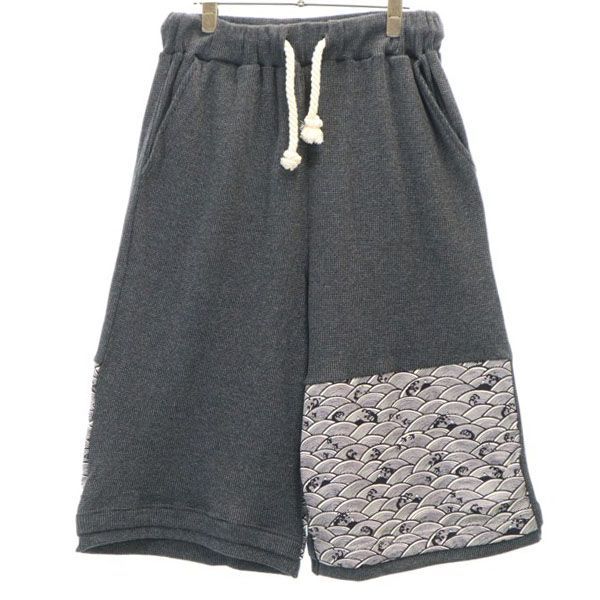 新品 泥棒日記 畝々素材の袴 パンツ M 黒×グレー 泥棒日記 クロップド メンズ 新品 泥棒日記 畝々素材の袴 パンツ M 黒×グレー dorobou nikki クロップド