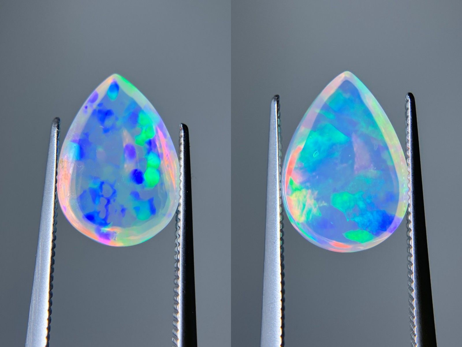 オパール（ペアセット） 3.175ct / 3.507ct 宝石鑑別書付き 13.5×9.7×5.2 / 13.5×9.5×5.3 ルース（ 裸石 ） 3383S 3.175ct &frasl; 3.507ct アート・オブ・カンフーパンダ 公式設定資料集 0