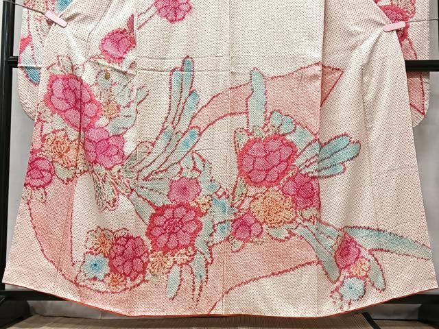 平和屋着物○豪華振袖 総絞り 桐文 正絹 逸品 AAAY9878ck