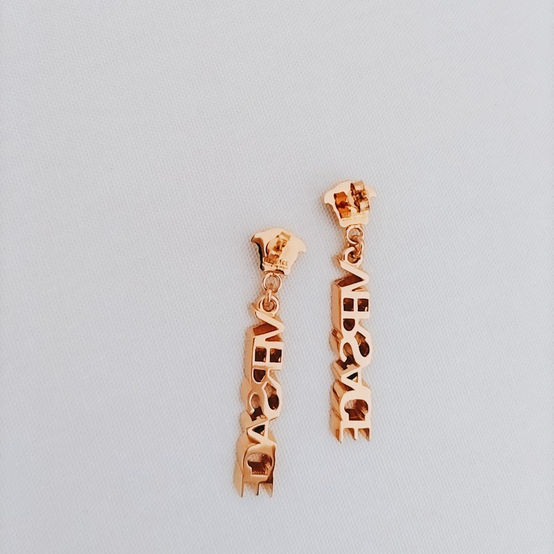 新品未使用】VERSACE ラ メドゥーサ ロゴ ドロップ ピアス