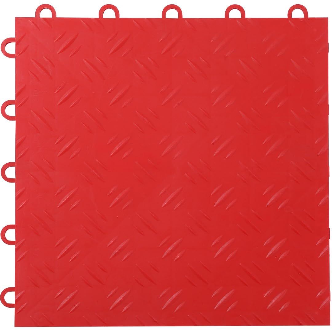 ISL ガレージタイル ソリッドタイプ レッド 10枚セット 33×33×1.2cm 業務用 高耐荷重モデル