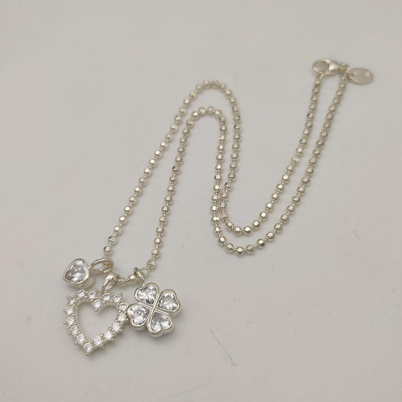 美品】Folli Follie フォリフォリ クローバーハートネックレス