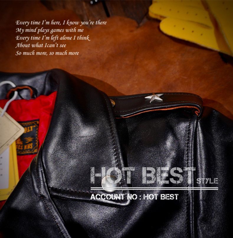 茶芯ホースハイド スタンダードスタイル メンズ 革ジャン ダブル