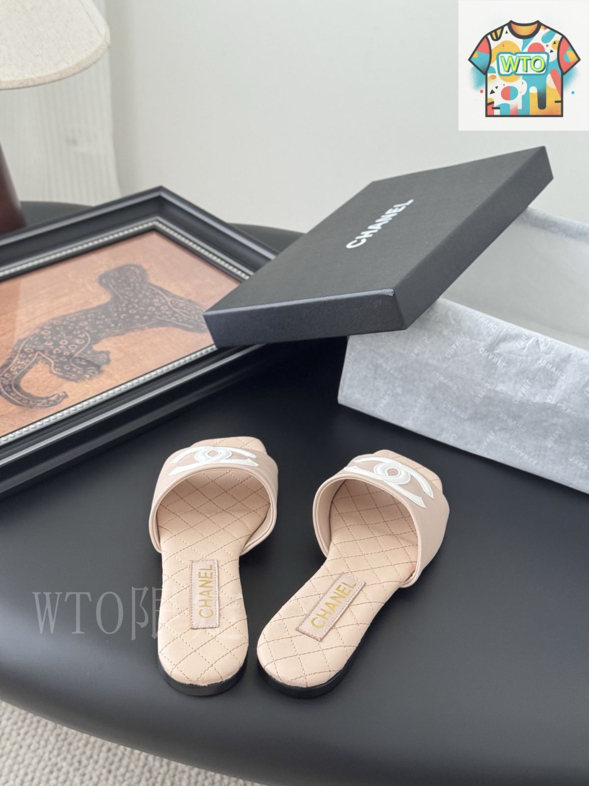 Chanel スリッパ CHANEL】シャネル ロゴ ミュール サンダル (CHANEL/サンダル