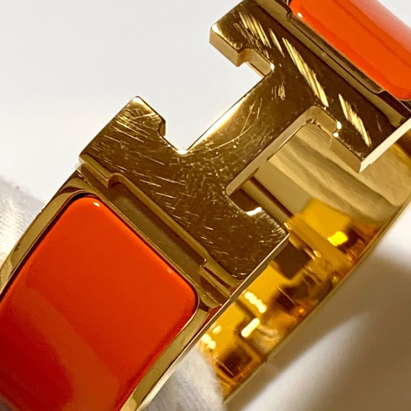 値下げ！HERMES エルメス クリッククラック GM エナメル メタル 
