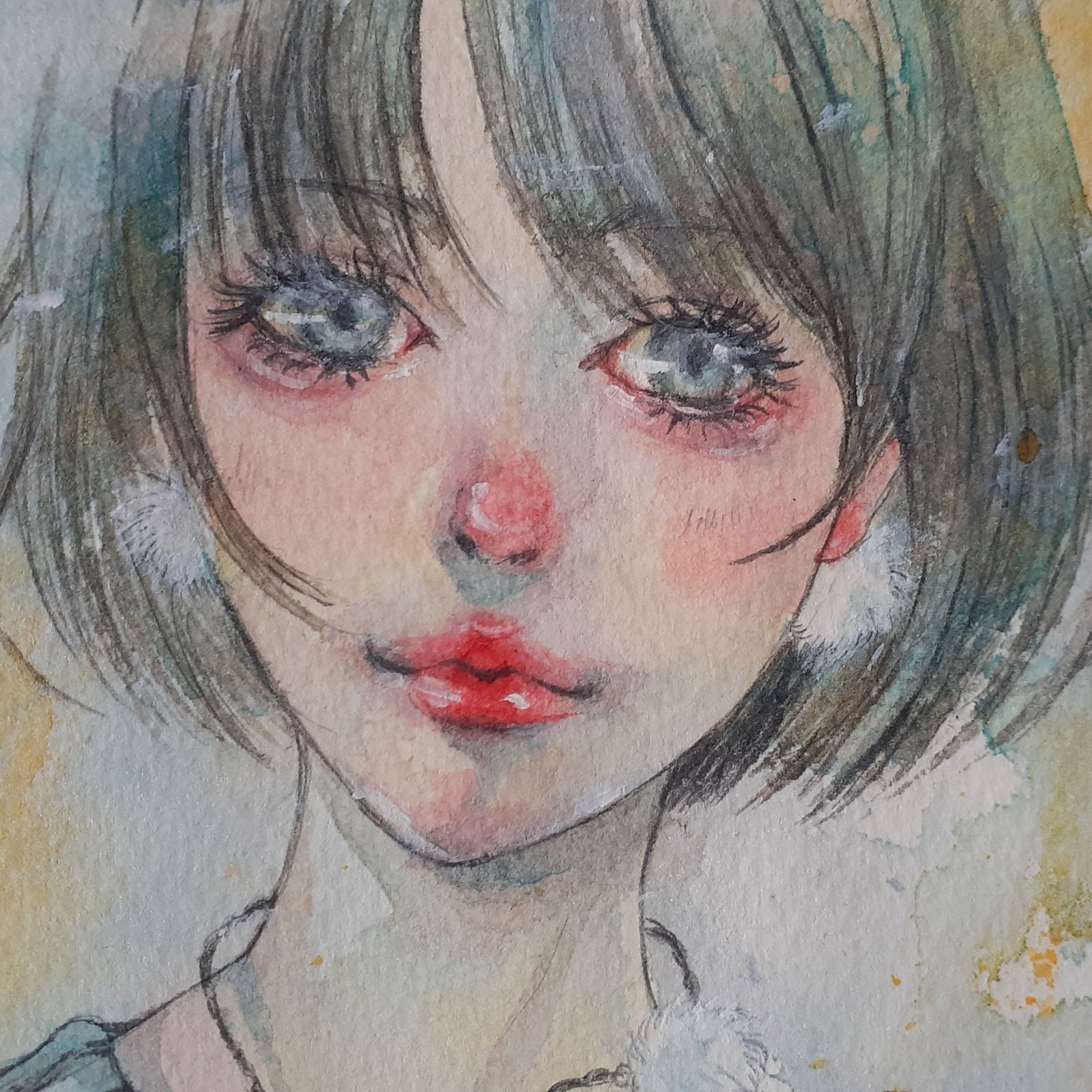 手描きイラスト＊創作水彩原画 - アート/写真