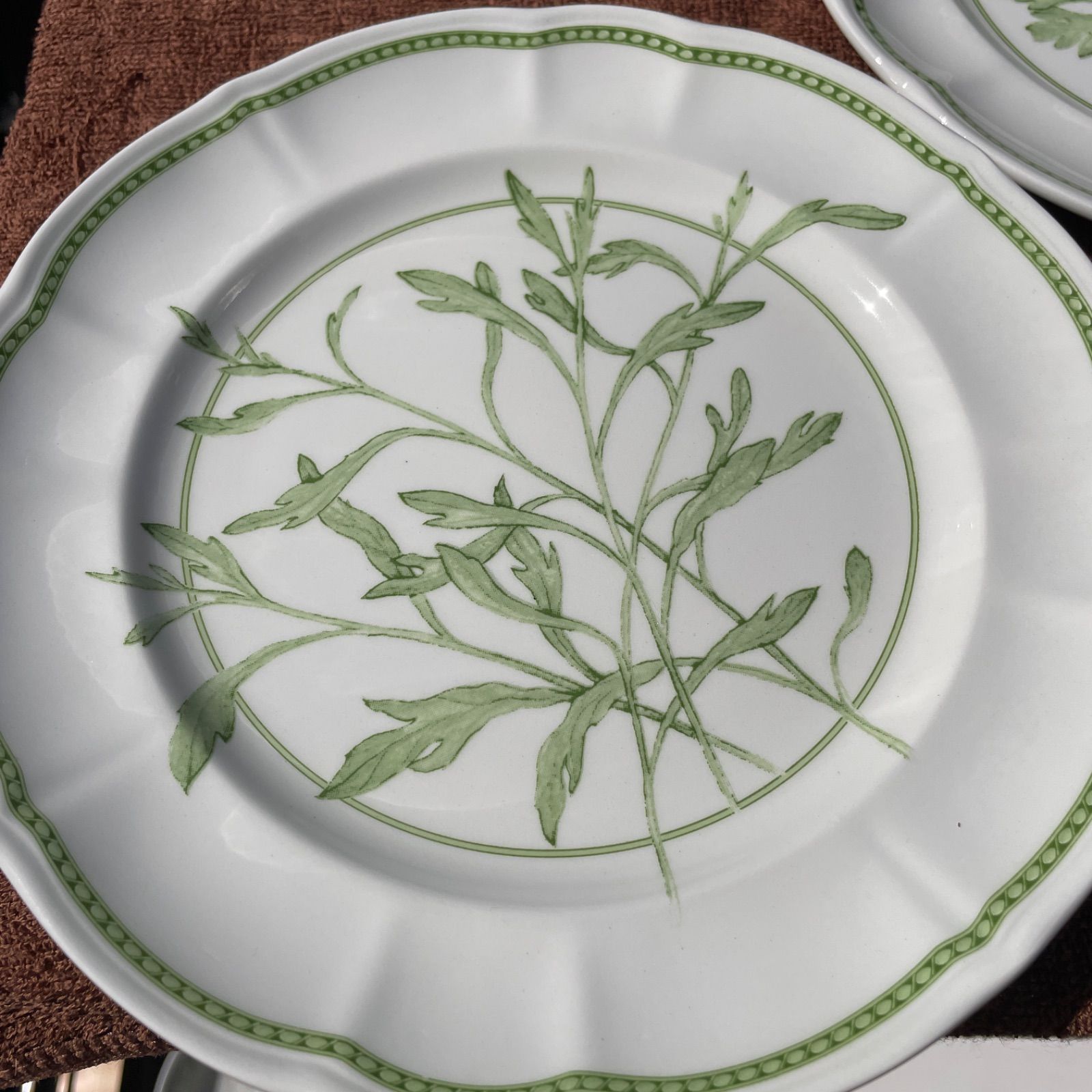 リチャードジノリ ハーブ プレート皿 4枚 21.5×2.5