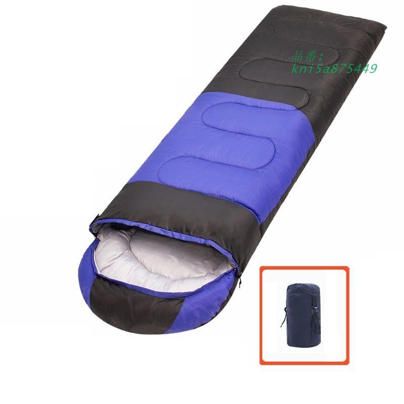 寝袋 シュラフ封筒型 軽量 保温 防水 スリーピングバッグ アウトドア コンパクト 防災用 避難用 収納パック付き 春夏秋冬 丸洗い 車中泊 キャンプ 登山 kni5a875449