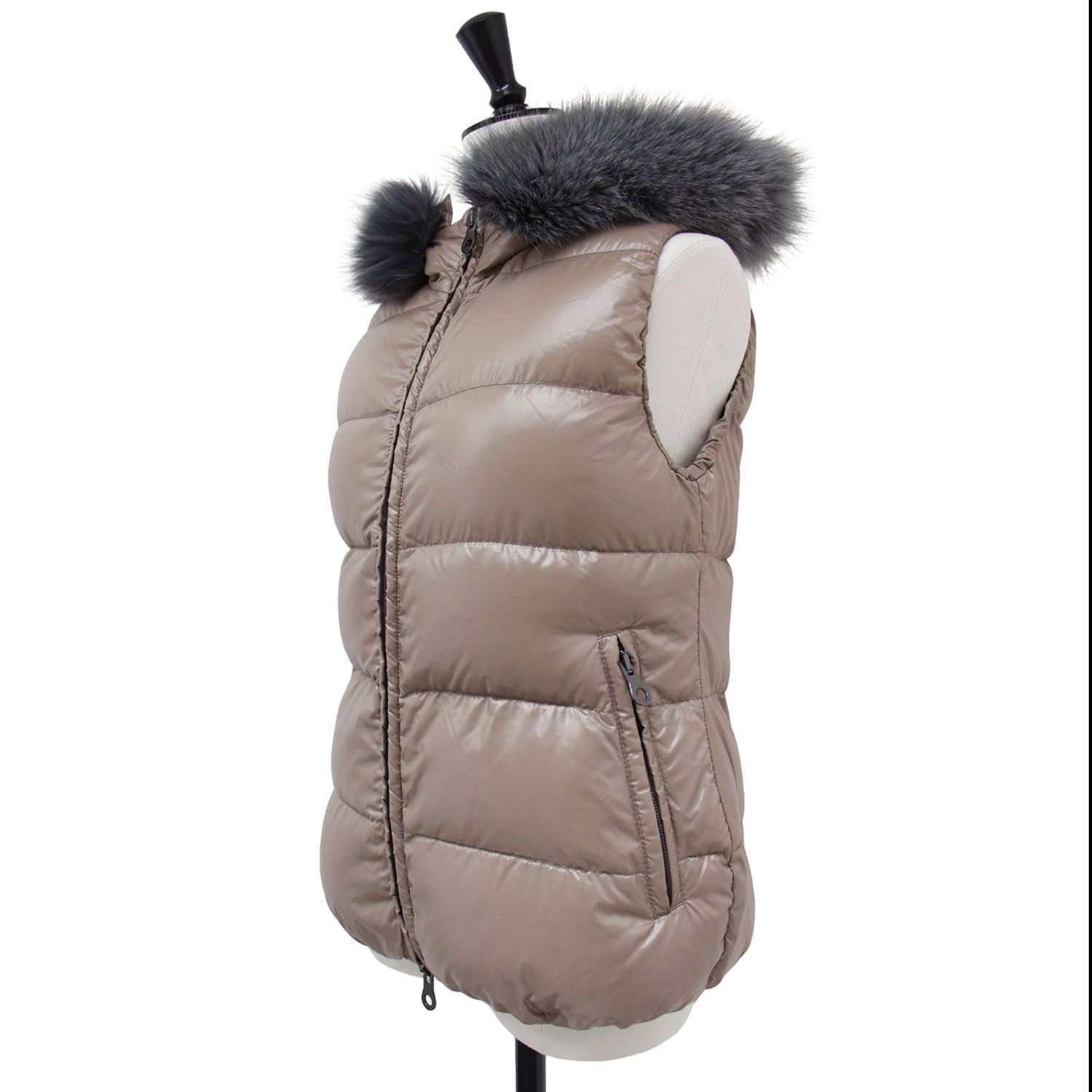 DUVETICA デュベティカ ベスト ベージュ グレー サイズ:40(M