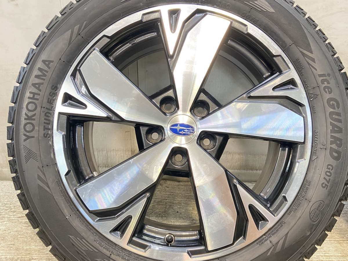 信じられる 225 55R18 ヨコハマ アイスガードG075 スバル純正 18x7.0 48 114.3-5穴 タイヤ スタッドレスタイヤ ホイールセット 4本セット w18251007911