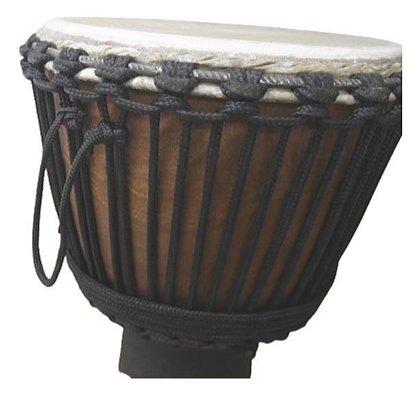 展示品）ジャンベ 打楽器 民族楽器 木目 天面直径約35cm×高さ約61cm