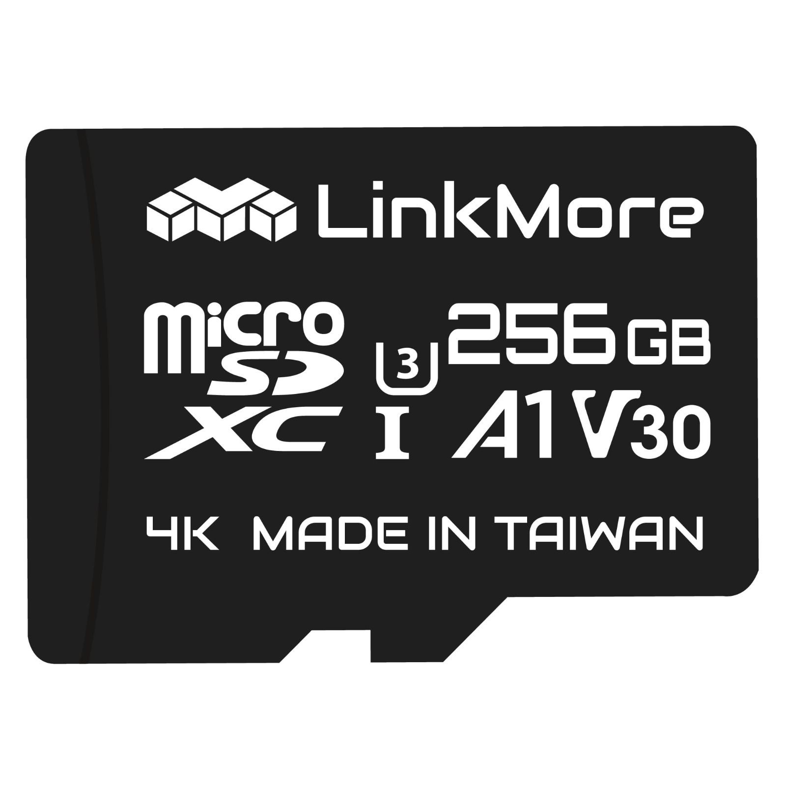 新品 LinkMore 256GB MicroSDXCカード U3 / A1 / V30 / SDアダプター付 (読込最大100MB/s)