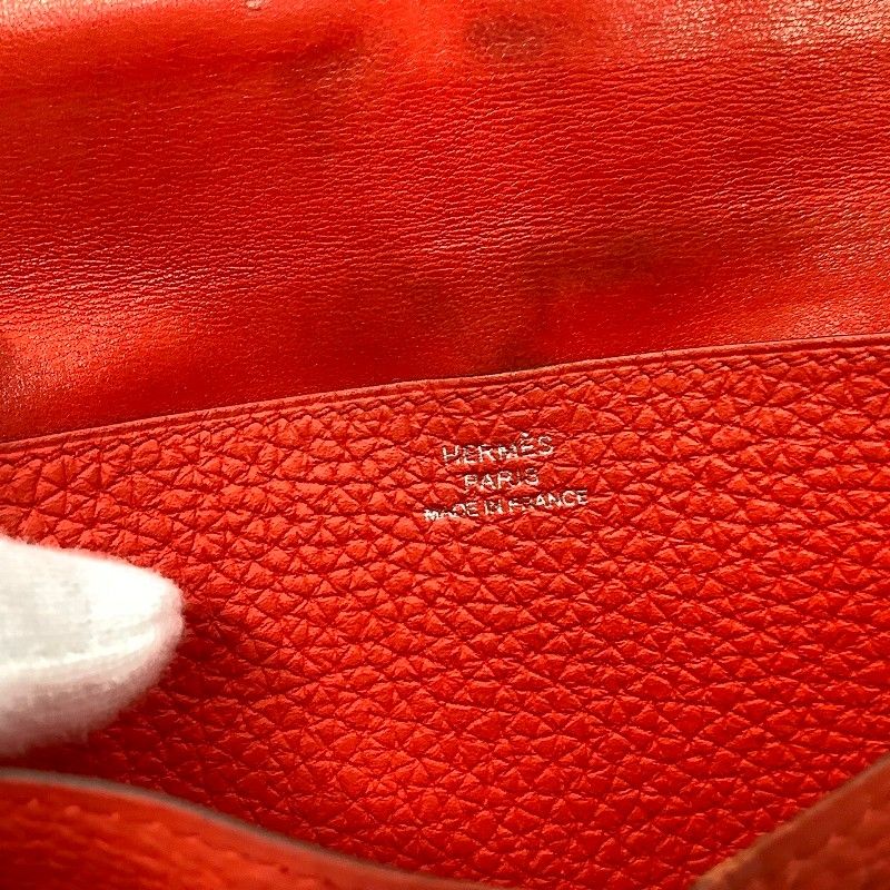 HERMES エルメス ドゴンロング レッド系 トリヨンクレマンス シルバー  