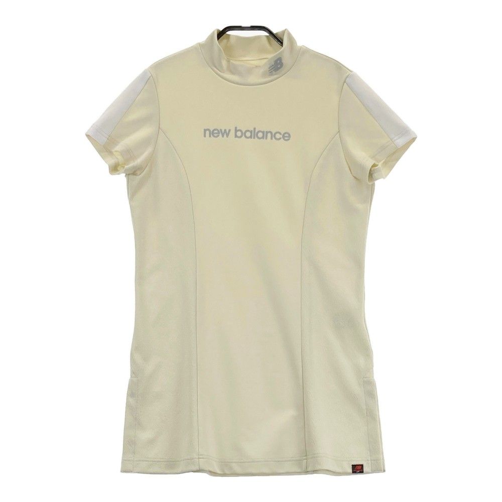 サイズ 1 NEW BALANCE GOLF ニューバランス 2025年モデル ハイネック 半袖Tシャツ チュニック丈 総柄 ベージュ系 240101438794 ゴルフウェア レディース ストスト