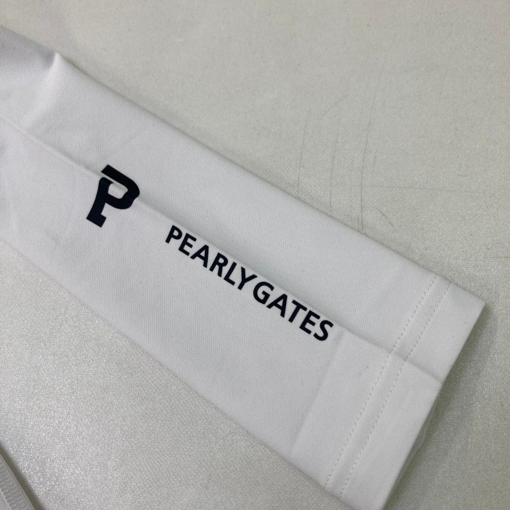 サイズ：4 PEARLY GATES パーリーゲイツ 2023年モデル ハイネック長袖Tシャツ ホワイト系 [240101323588]# ゴルフウェア メンズ ストスト