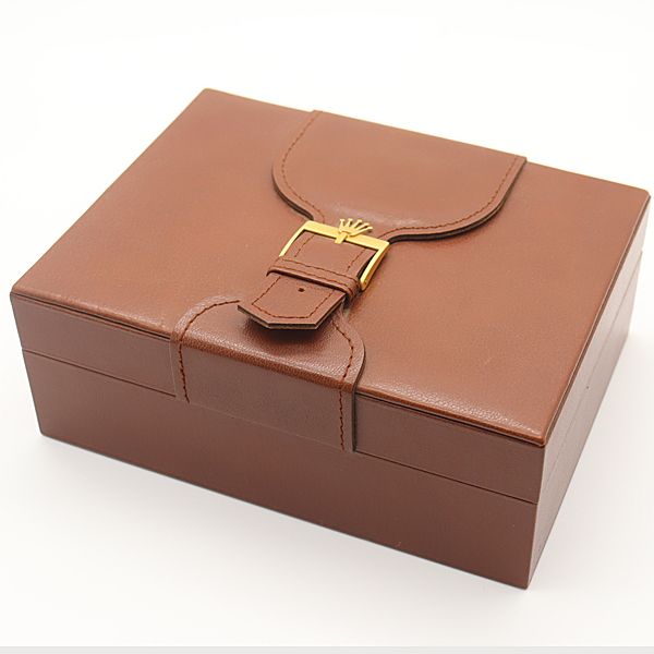 ロレックス 箱 空箱 空き箱 ケース 茶 ベルト バックル レザー