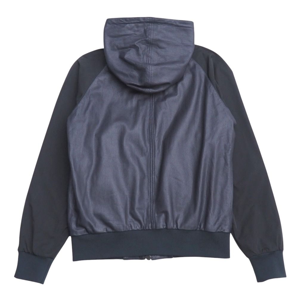 GIORGIO ARMANI ジョルジオアルマーニ ジャケット サイズ48 ジップアップ ラムレザー パーカー ウィンドブレイカー ブルゾン ブランド古着 20250912 RA6025