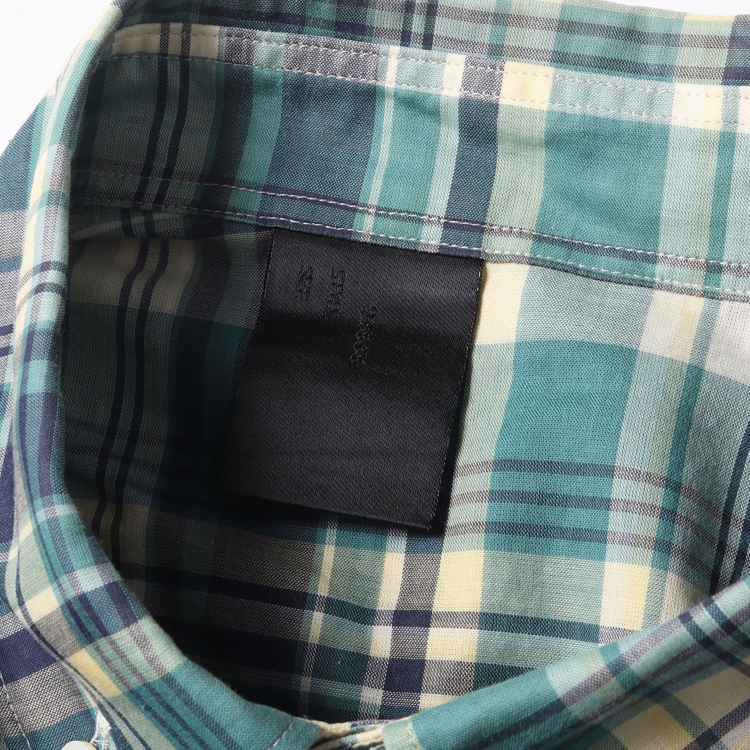 N.HOOLYWOOD エヌハリウッド シャツ サイズ:38 マドラスチェック ボタンダウン 半袖 シャツ B.D グリーン系 日本製 ブランド トップス カジュアルシャツ シンプル 着回し 薄手