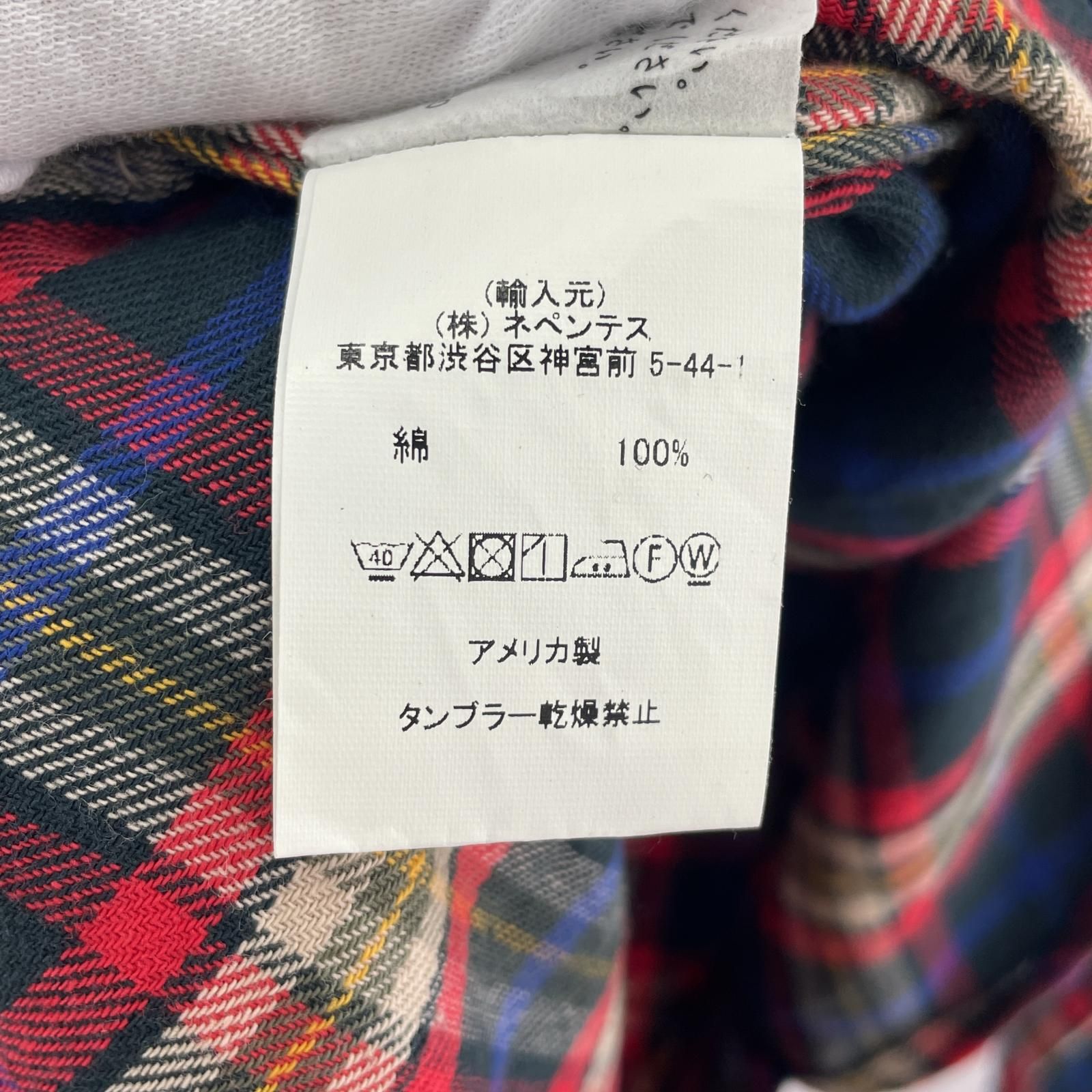 Engineered Garments 長袖シャツ コットンチェックシャツ S レッド