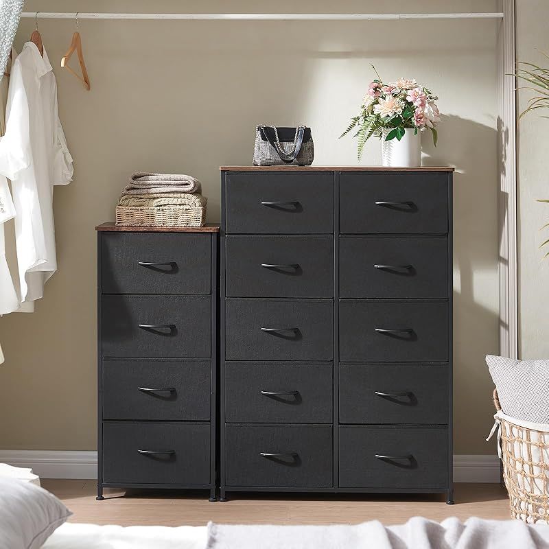 Amazon｜Somdot チェスト タンス 収納 隙間 スリム 引き出し 布製 衣類