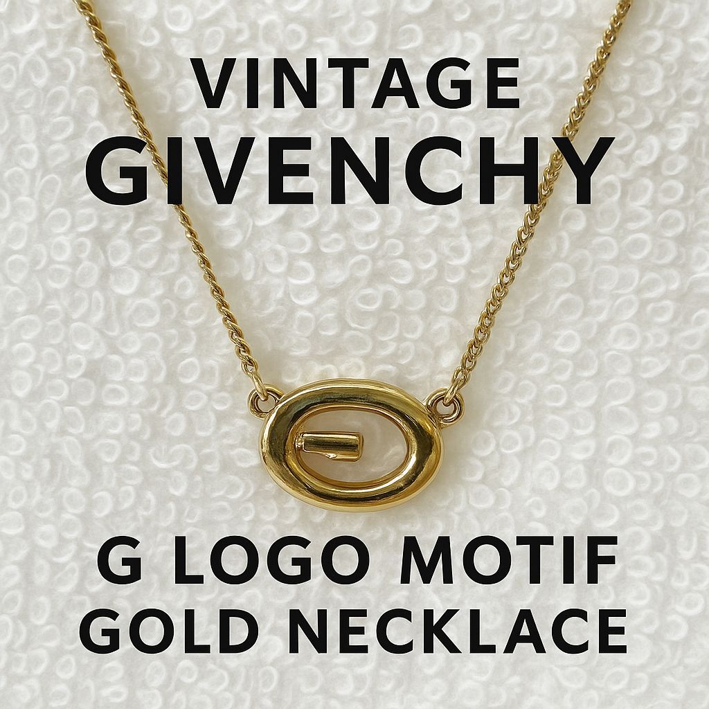 【2024年製 新品】 ヴィンテージ】Givenchy ゴールドネックレス Gロゴモチーフ アクセサリー