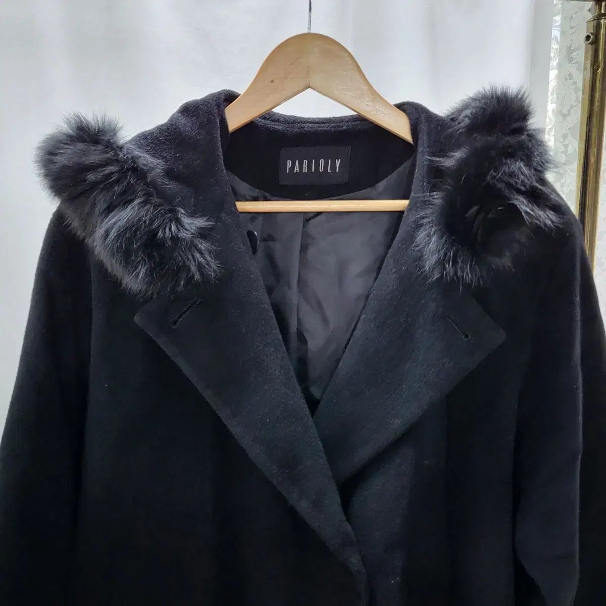 ヴィンテージ カシミア ウール ポリ オーバコート