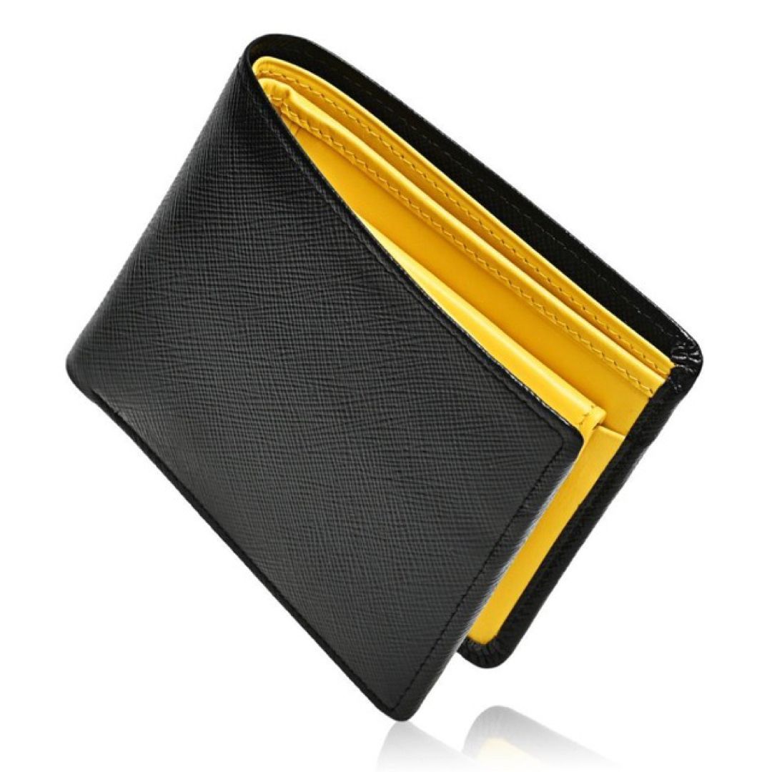 本革 訳アリ 財布 メンズ 男性 高級 2つ折りサフィアーノレザー