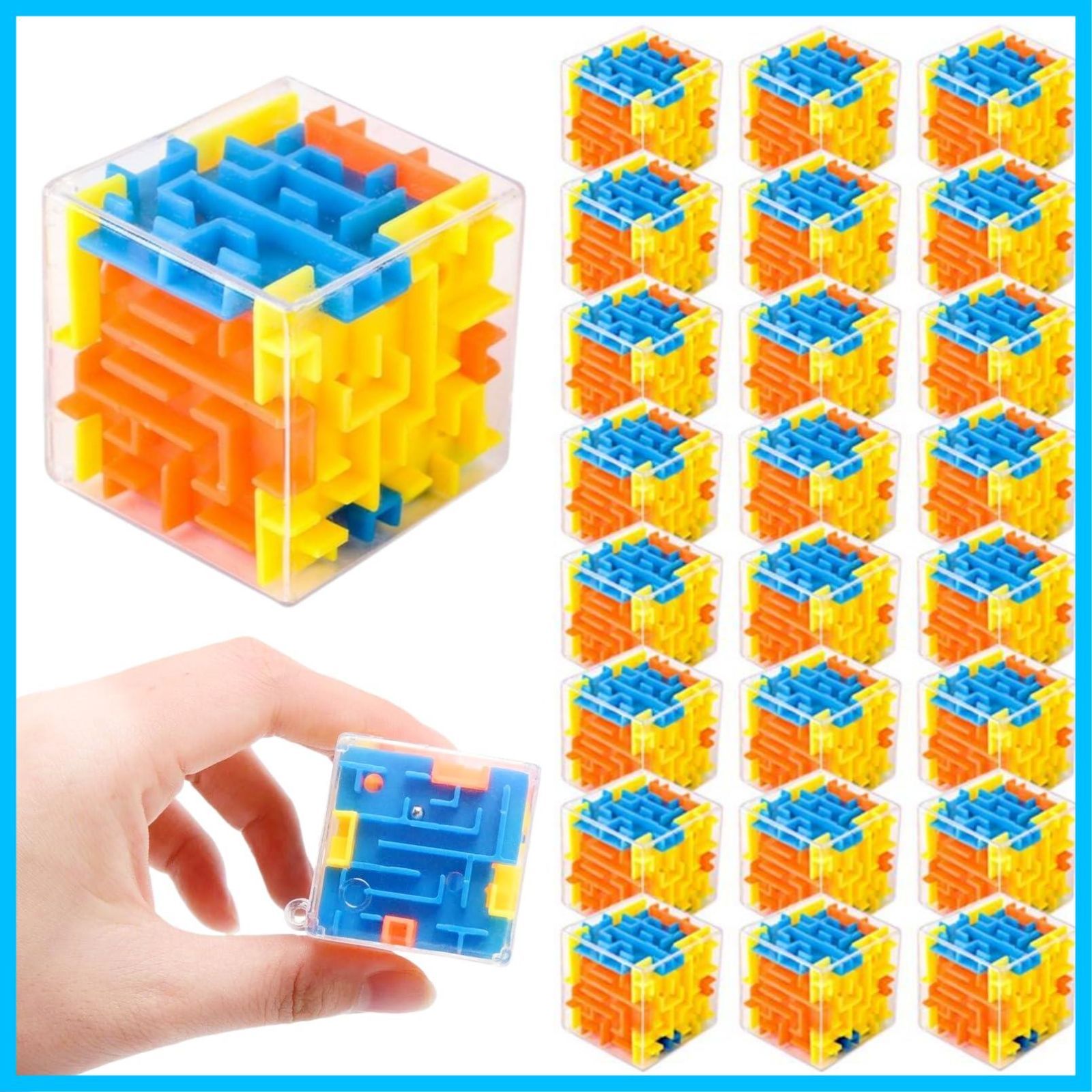 【人気商品】ミニキューブ 立体迷路 立体パズル キーホルダー おもちゃ 景品 子供 heizi 縁日 イベント 祭り 3D (40個)