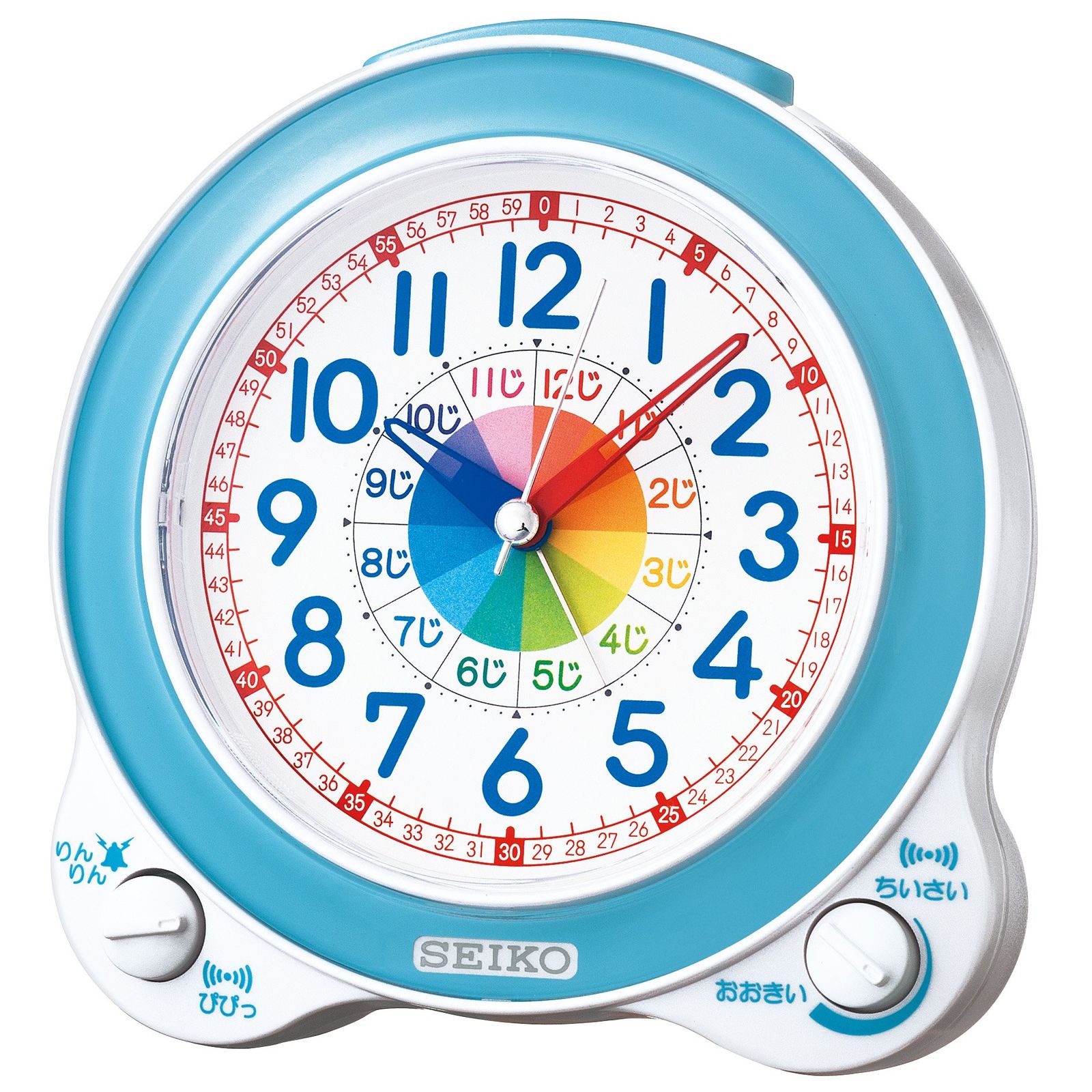 セイコー クロック 目覚まし時計 知育 アナログ 青 KR887L SEIKO 