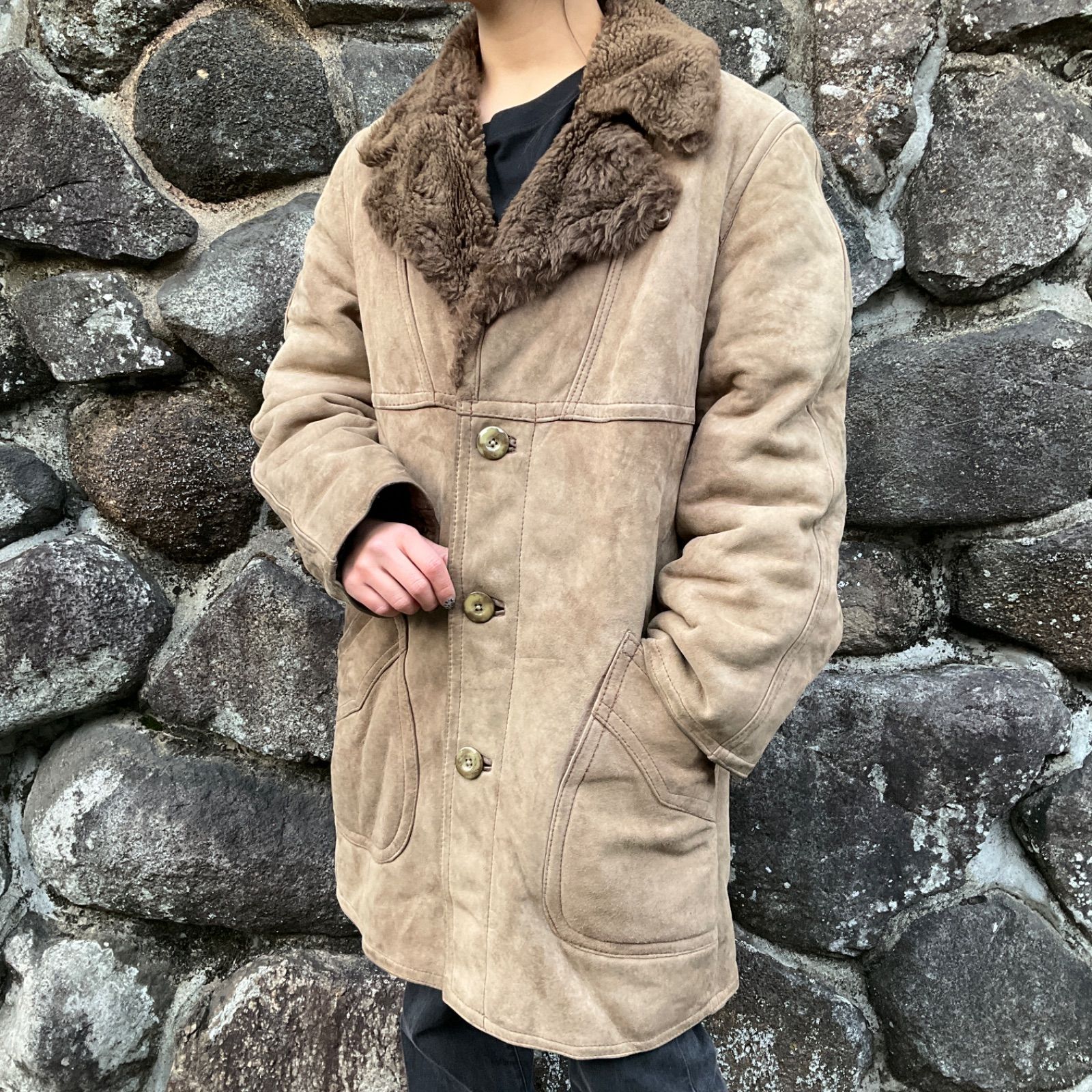 メンズヴィンテージUS SHEEPSKIN ムートンコートムートンコート