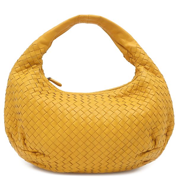 ボッテガヴェネタ BOTTEGA VENETA ハンドバッグ ホーボー レザー イエロー ガンメタル金具 黄色 肩掛け ワンショルダー