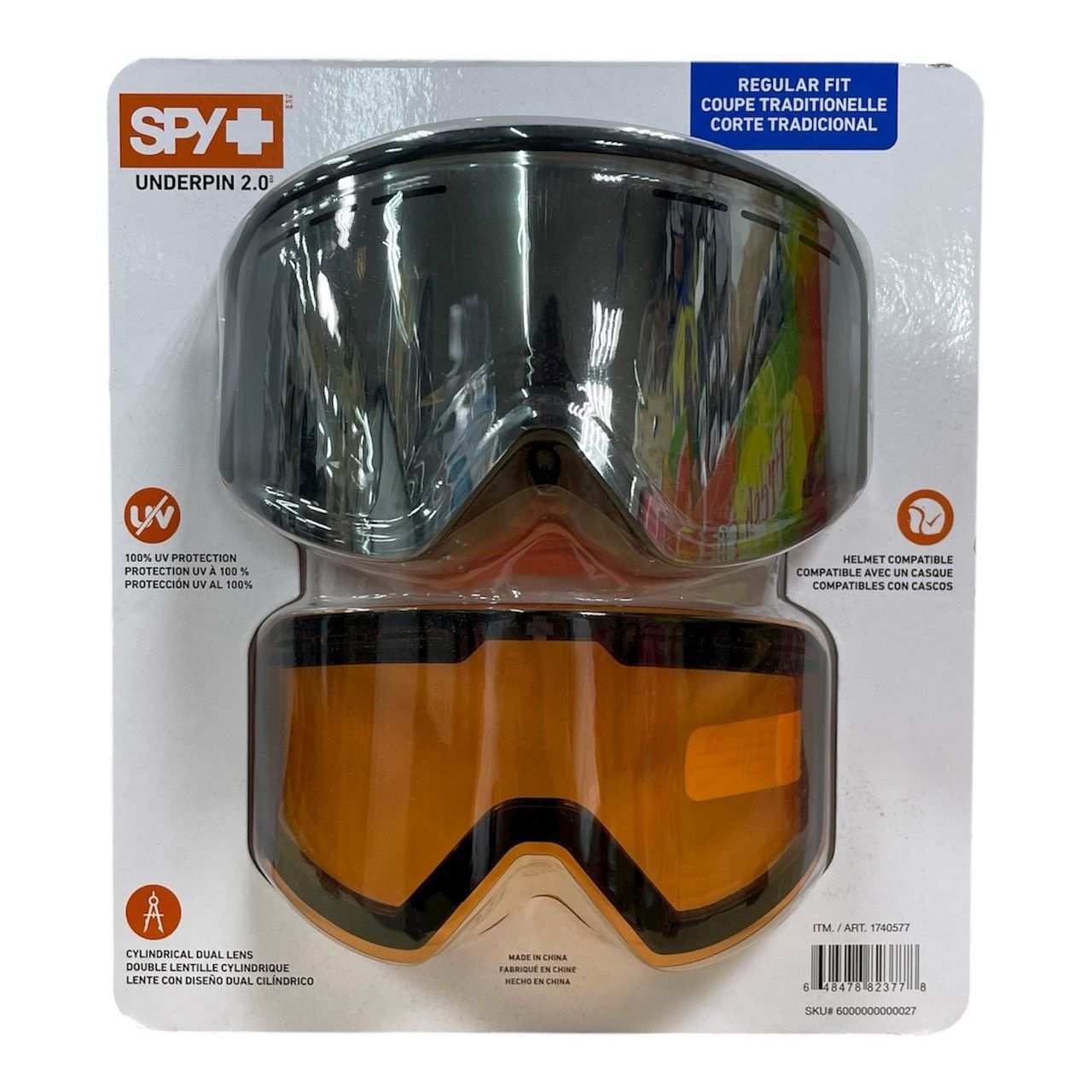 未使用品】SPY スノーゴーグル UNDERPIN 2.0 大人用 スキー