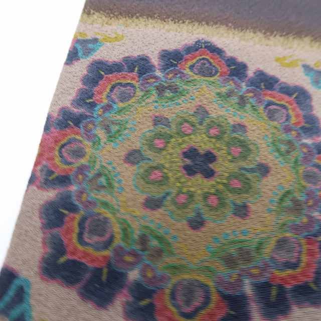 ゆめsaku 正絹 着物 霞に宿る花や鳥 華文 異国の雰囲気を漂わせる和の時間”訪問着 A-65