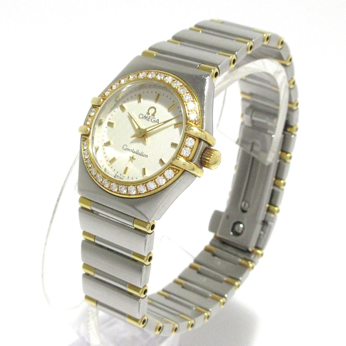 OMEGA オメガ 腕時計 コンステレーション 1367.30 レディース SS×K18YG ダイヤベゼル アイボリー