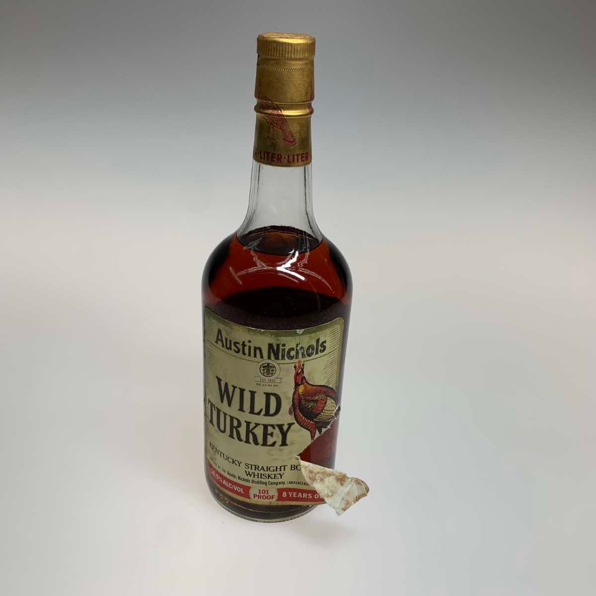 ネット 販売激安 【2131】古酒 WILD TURKEY 8年 旧ボトル 1000ml 未開