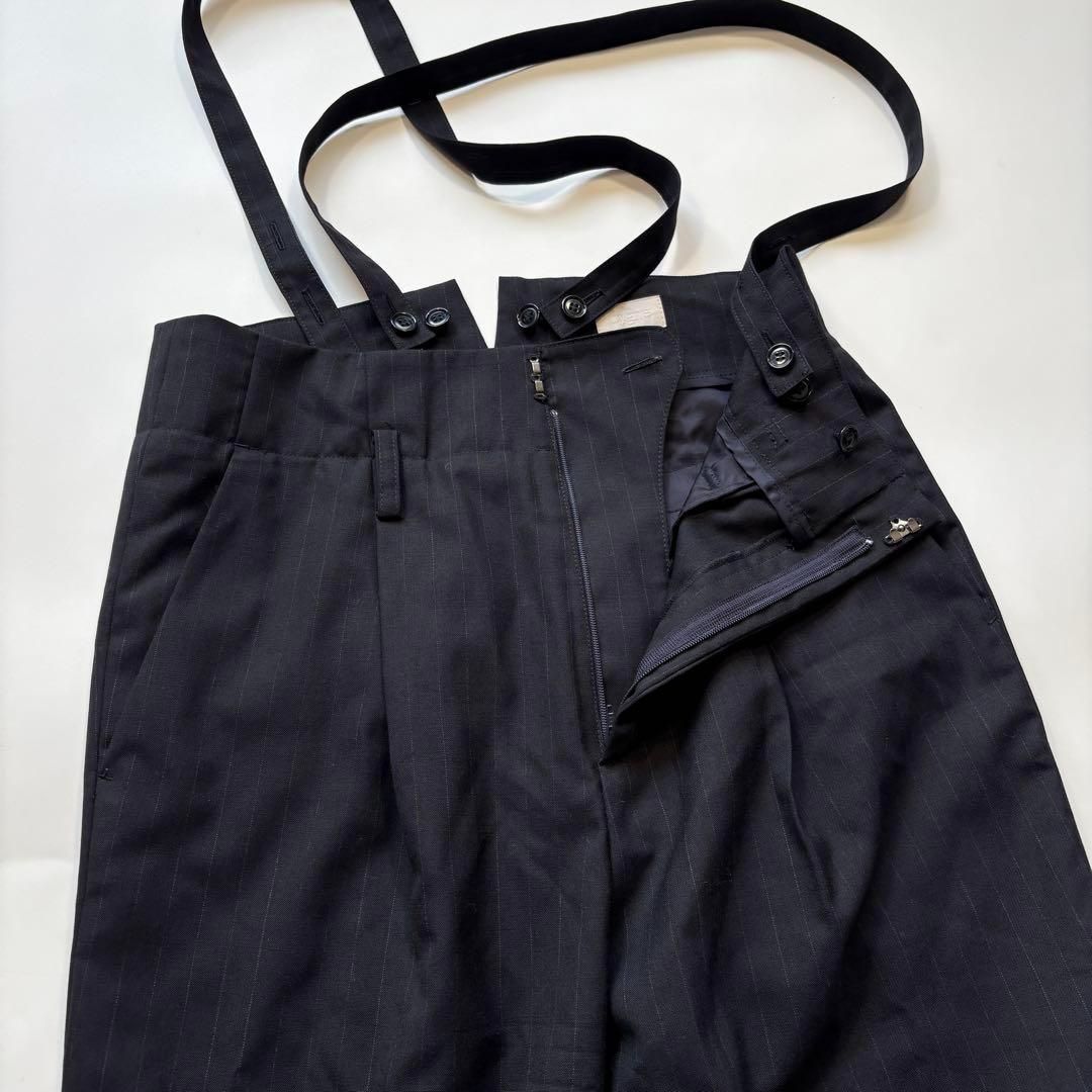 美品】cygne シーニュ ストライプ サスペンダー パンツ サロペット  