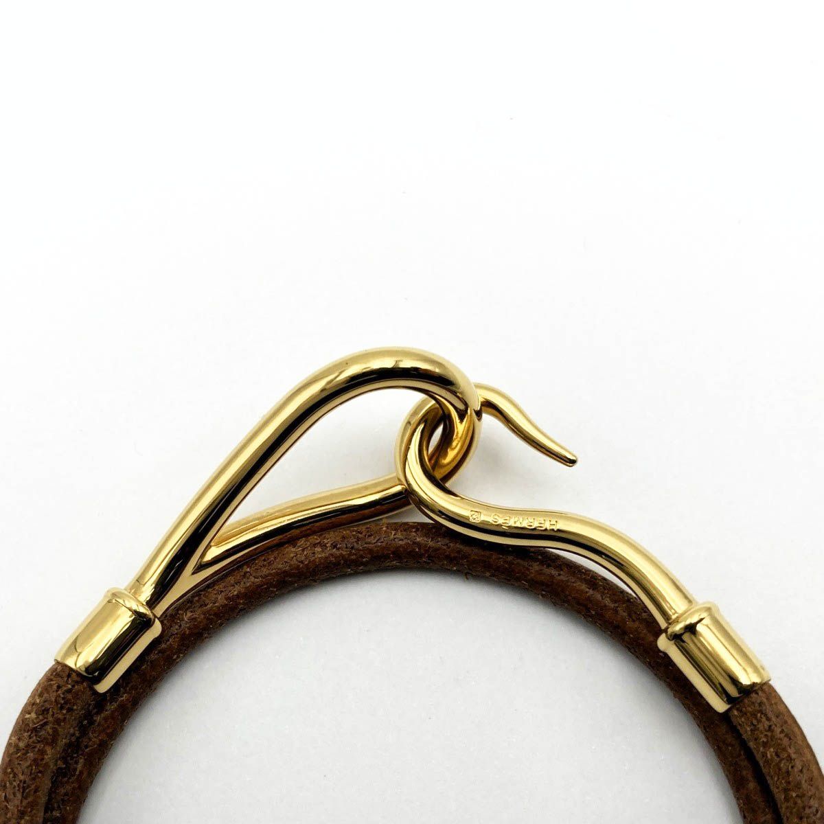 エルメス ジャンボチョーカー 2重ブレスレット ブラウン 0719-S6454h