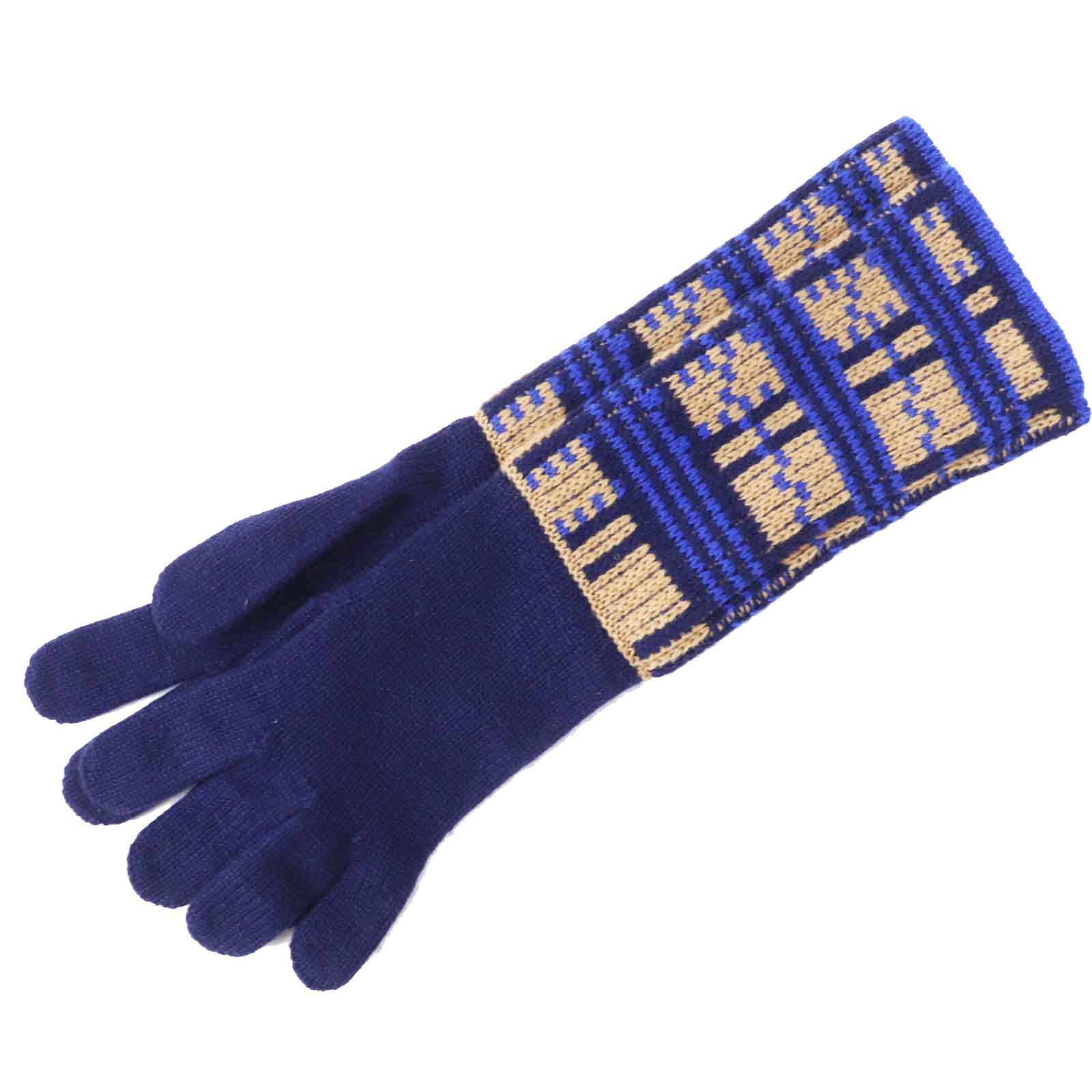 極美品◎HERMES エルメス GANTS FEMME SLALOM MAILLE カシミヤ
