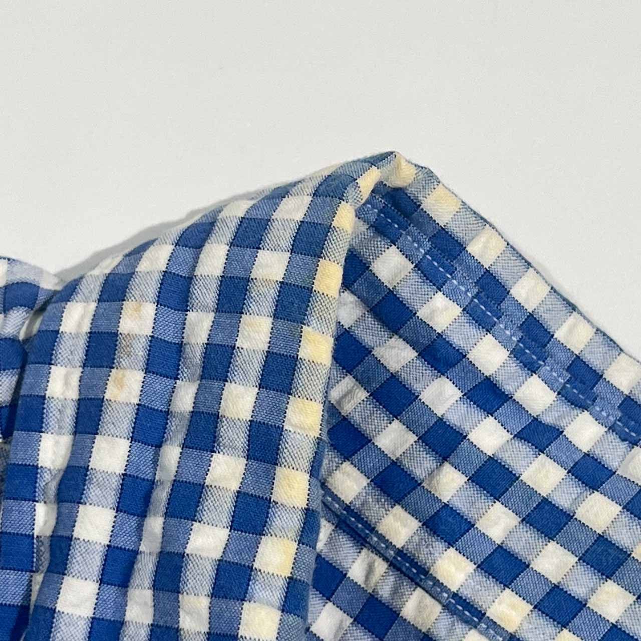 ブルックスブラザーズ BAIRD McNUTT ギンガムチェックリネンBDシャツ Brooks Brothers 346 ブルックスブラザーズ ギンガムチェック